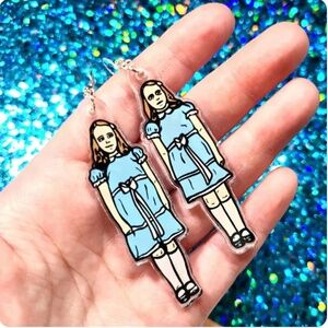Horror Movie Acrylic The Shining Twins Halloween Earrings